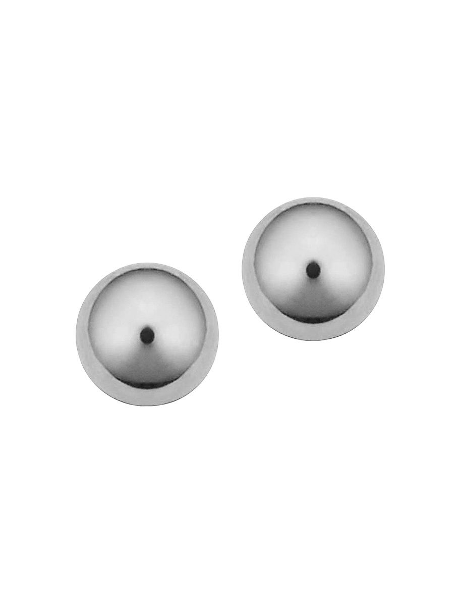 Women's 14K White Gold Petite Have A Ball Studs - White Gold