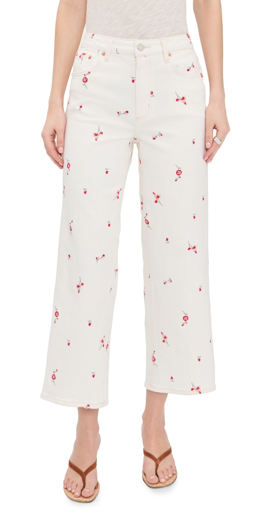 RAILS Getty Crop Floral Jeans Ecru Romantic Floral 26
