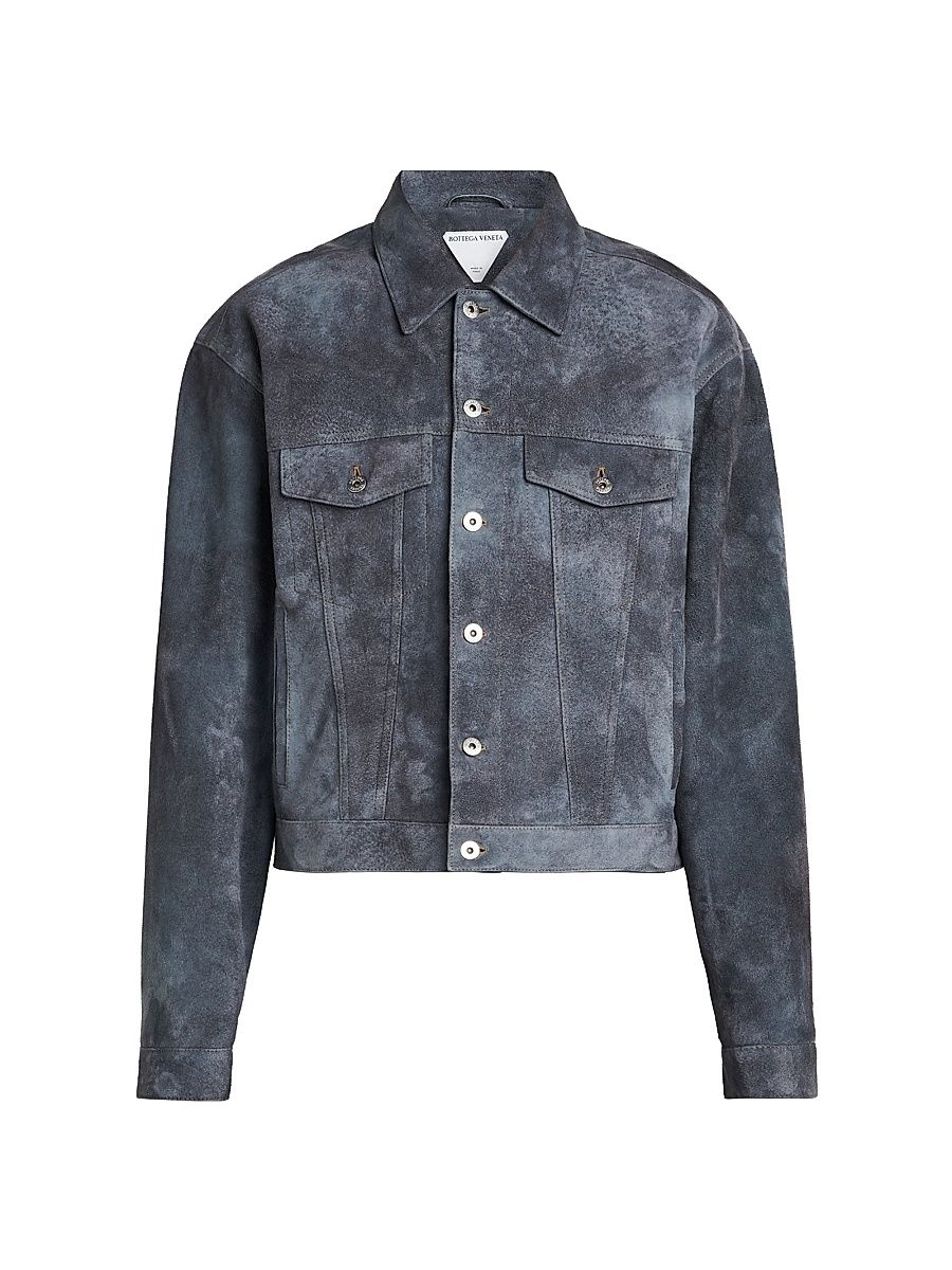 Men's Cloudy Suede Jacket - Cloudy Indigo - Size 38