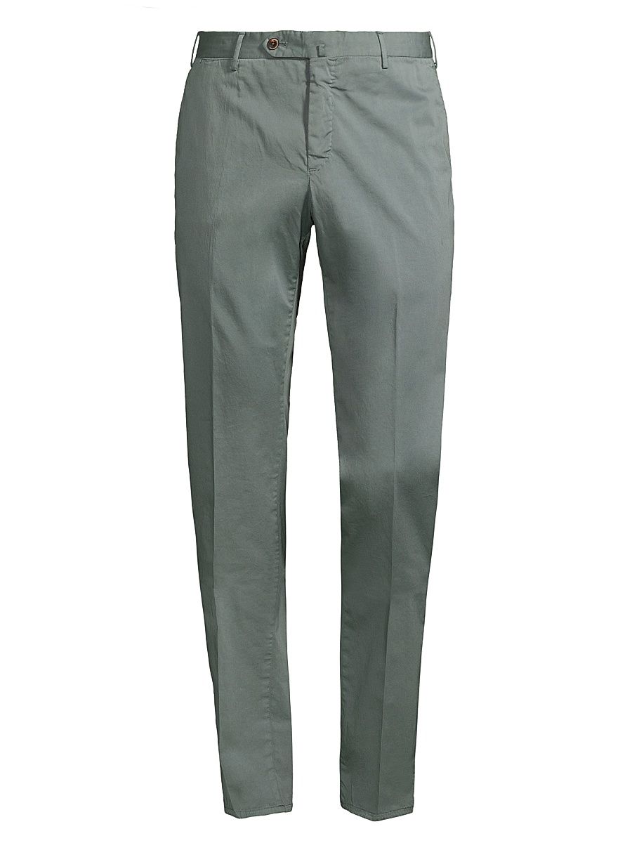 Men's Garment-Dyed Silk Trousers - Blue Grey - Size 38