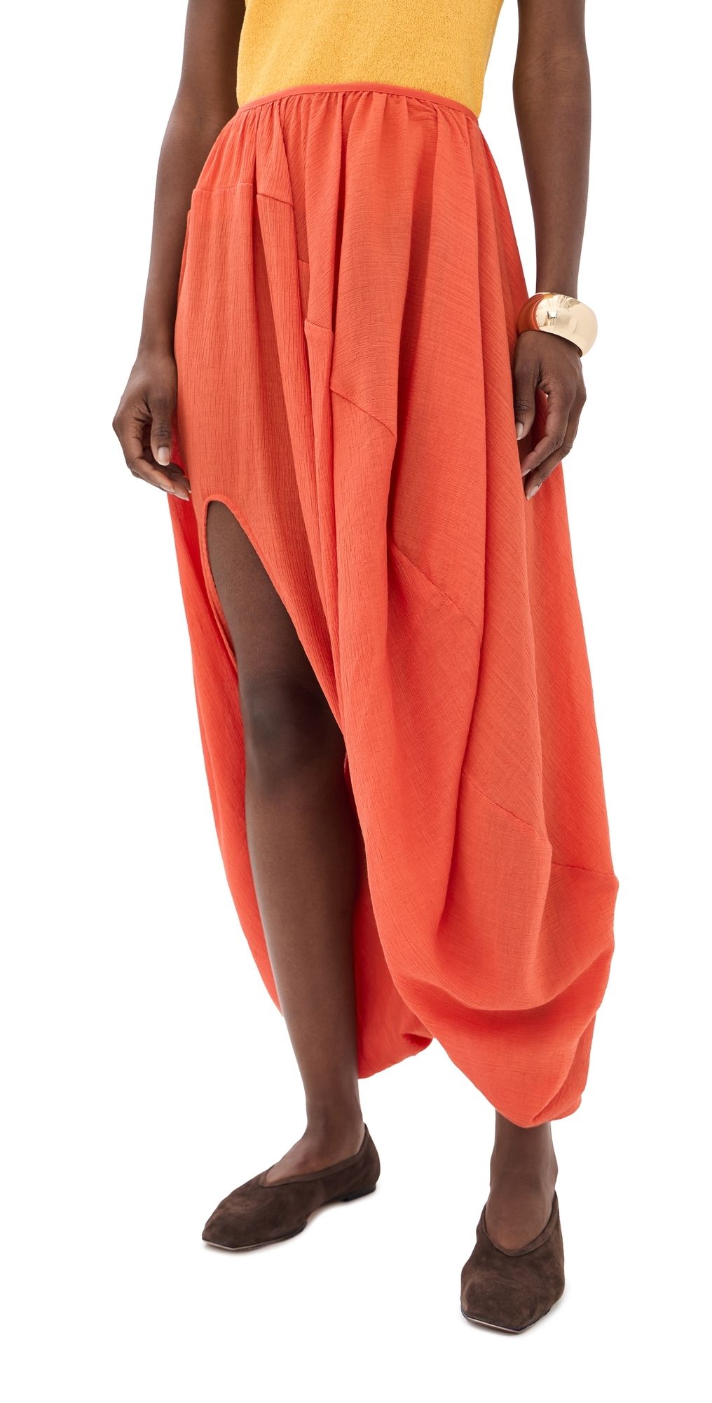 Rodebjer Cybele Balloon Skirt Bleached Red M