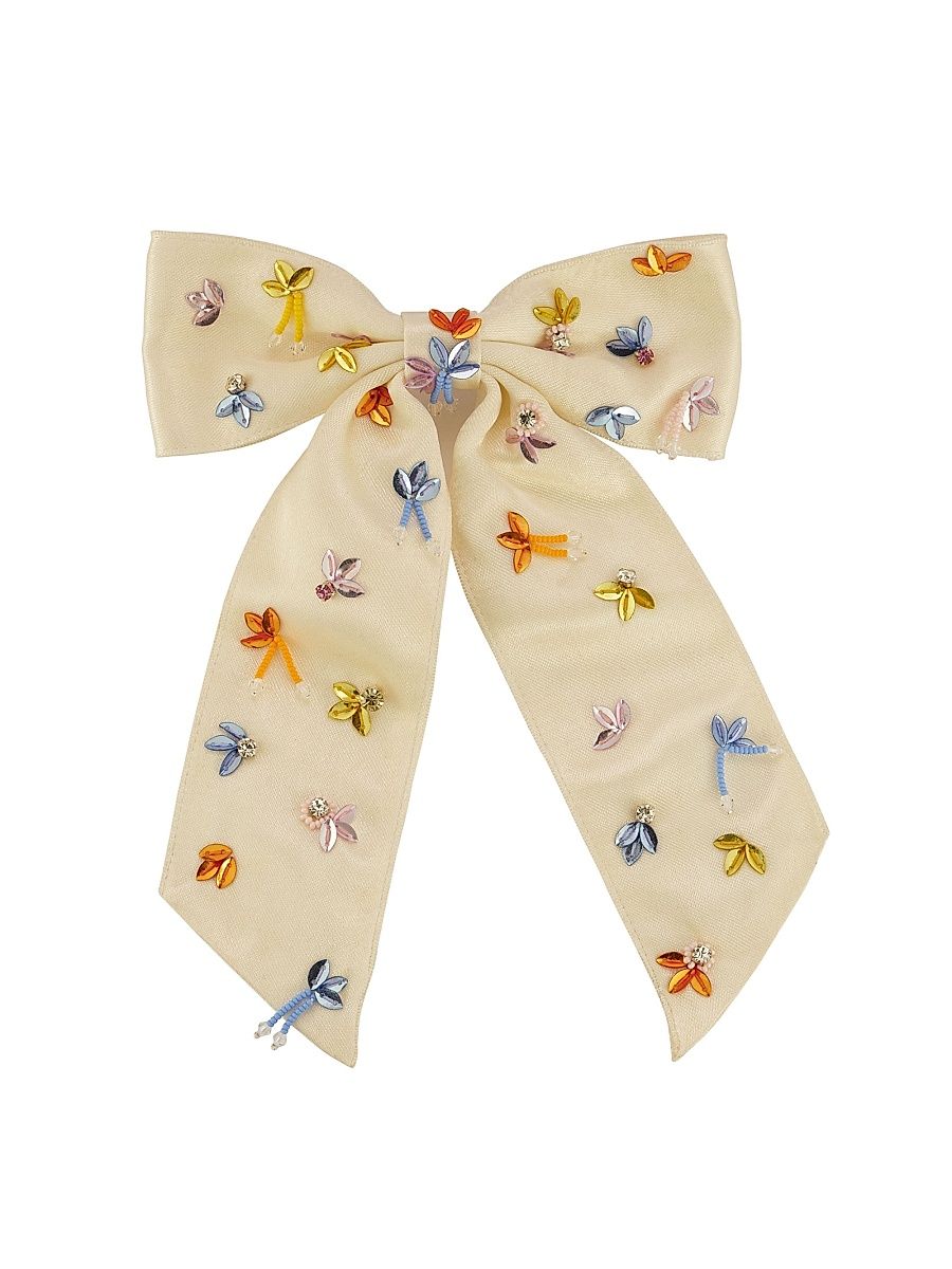 Women's Paz Embellished Bow Barrette - White Multi