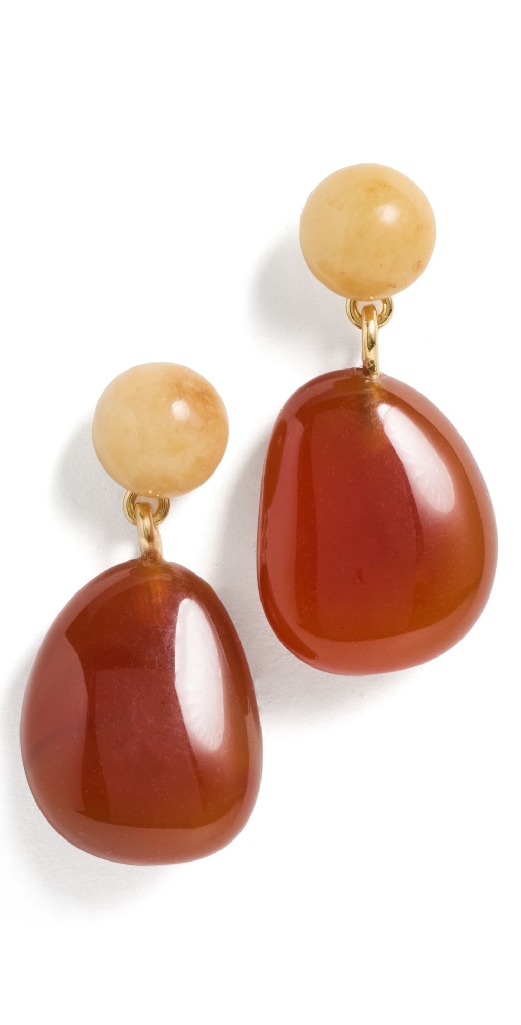 Madewell Semi-Precious Double Drop Earrings Red Aventurine One Size