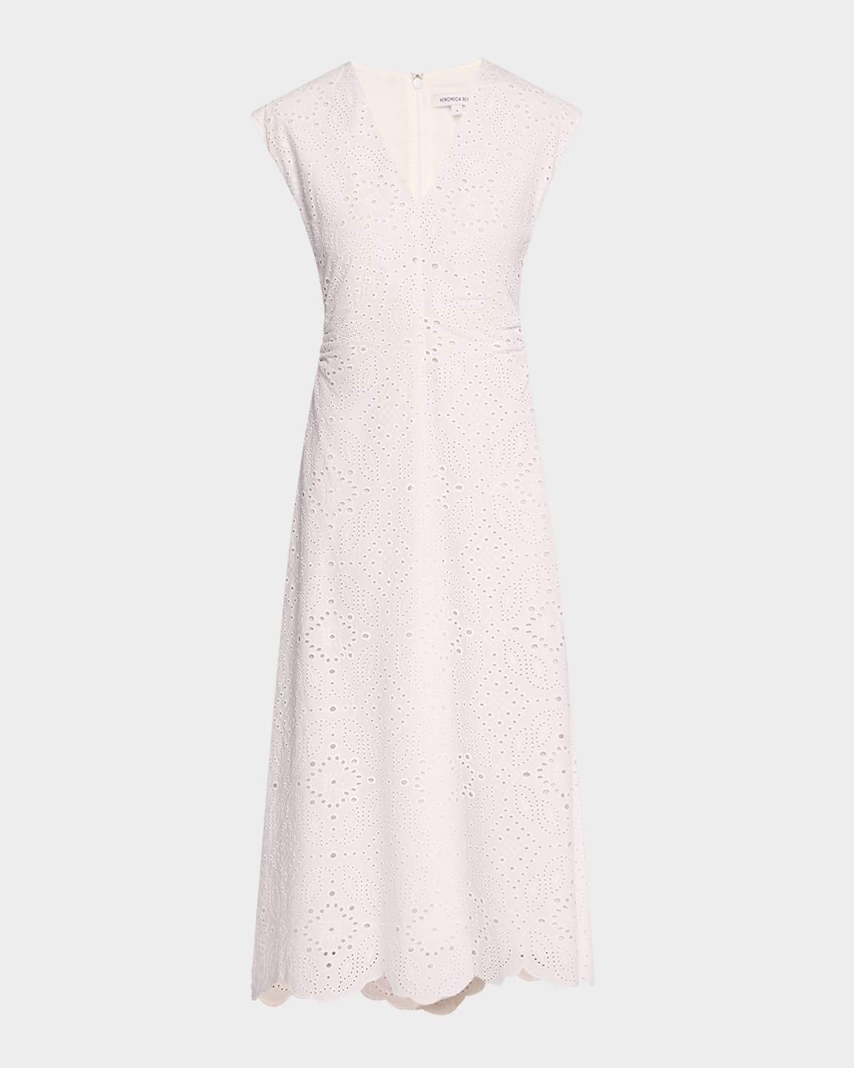 Aven Eyelet A-Line Midi Dress