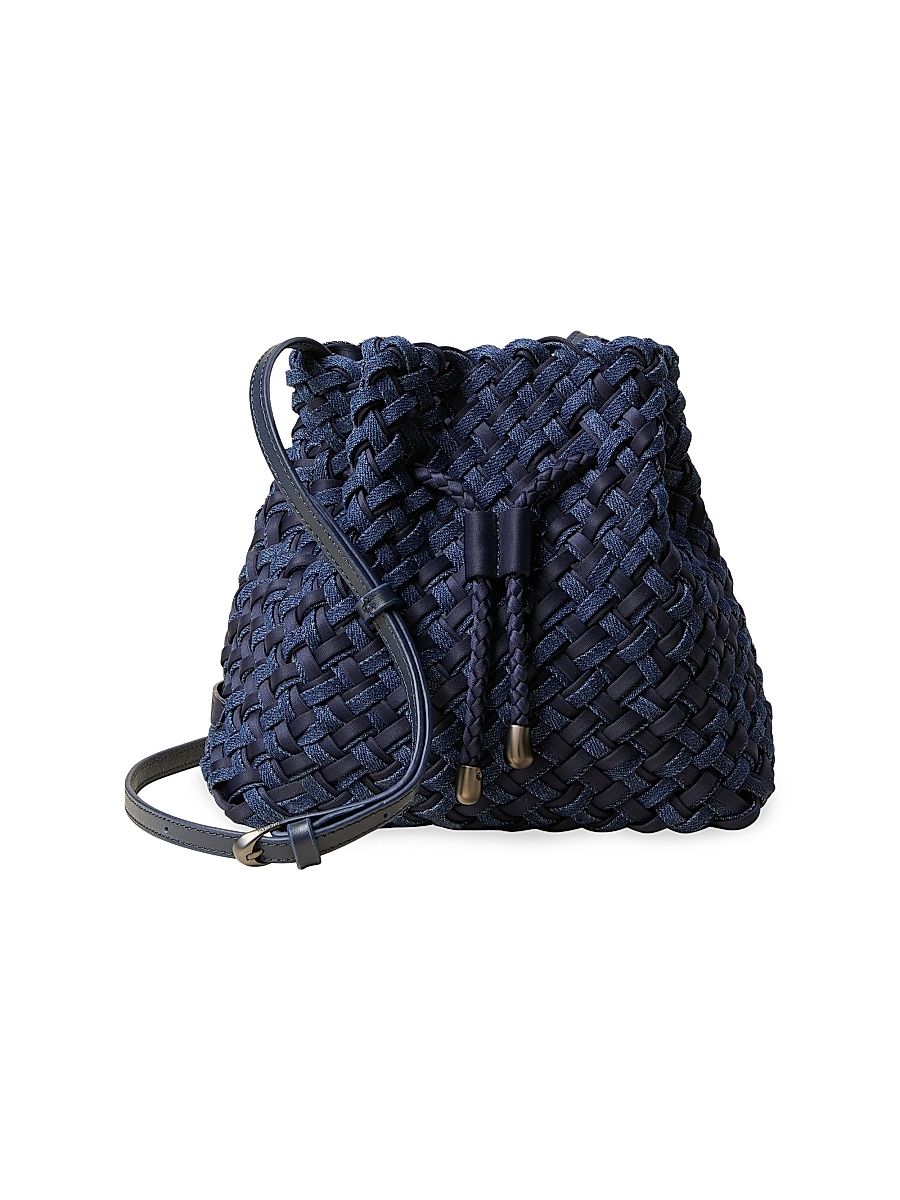 Women's Gramercy Double Weave Bucket Bag - Indigo