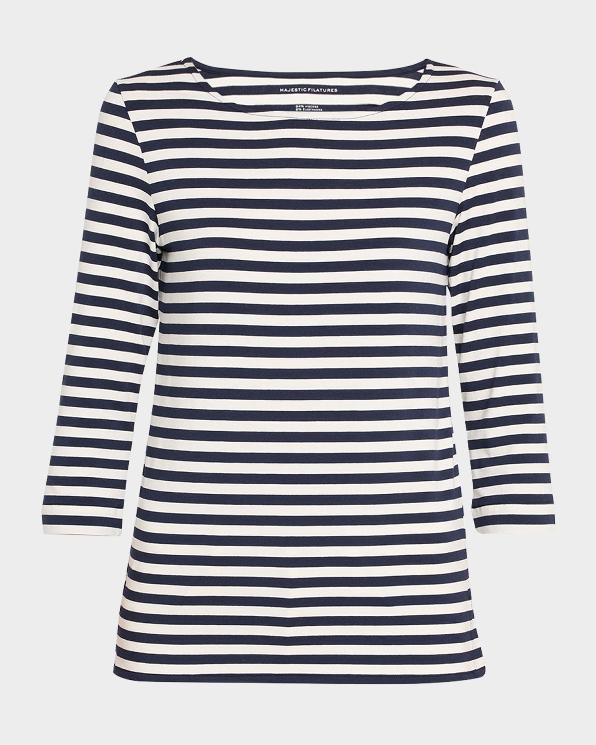 Soft Touch Boatneck Striped Jersey T-Shirt