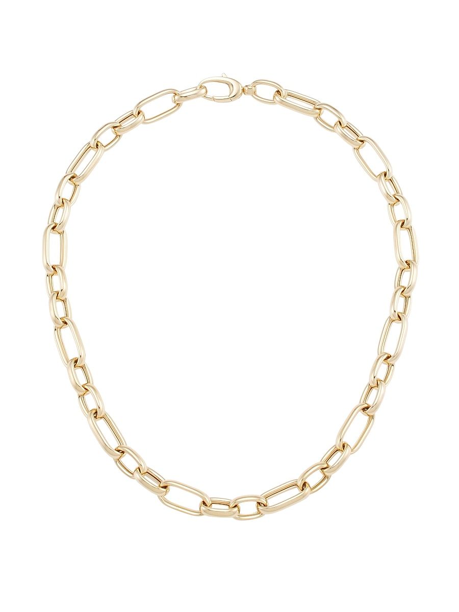 Women's 14K Yellow Gold Oval-Link Chain Necklace - Yellow - Size 17
