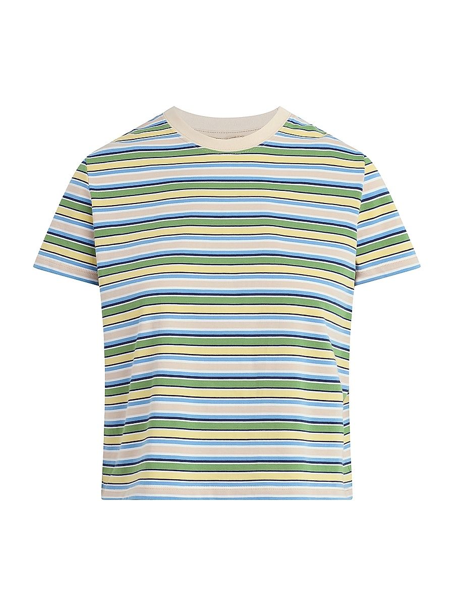 Women's The Easy Striped T-Shirt - Citrus Multi Stripe - Size XS