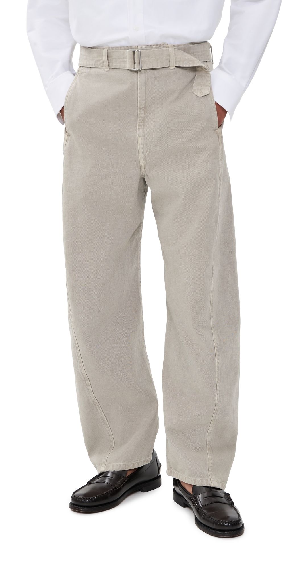 Lemaire Twisted Belted Pants Moonstone XL