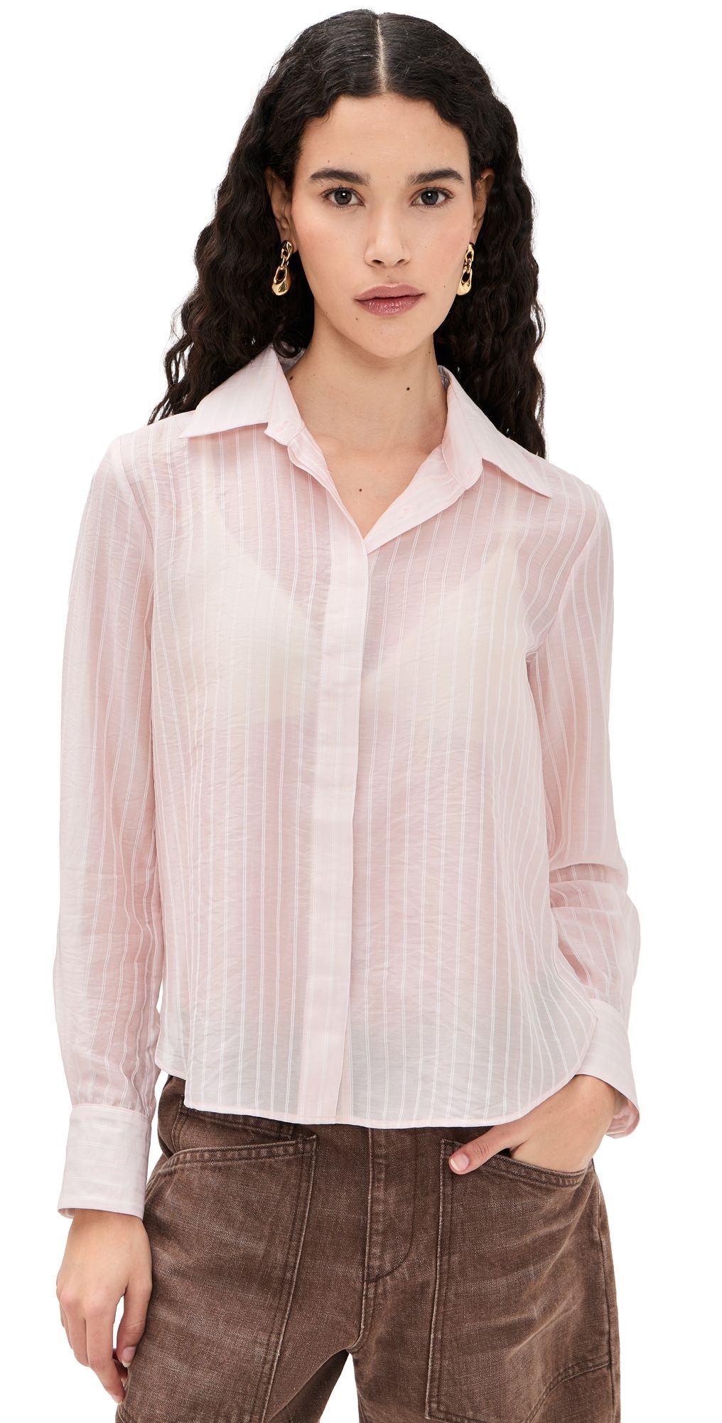 Secular Blake Shirt Blush Stripe XS