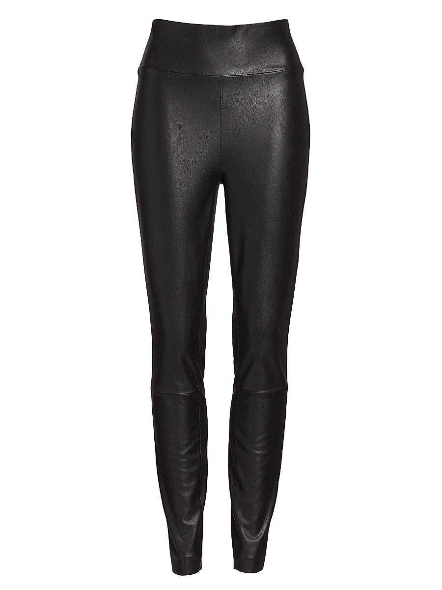 Women's Sheena Faux Leather Leggings - Black - Size XS