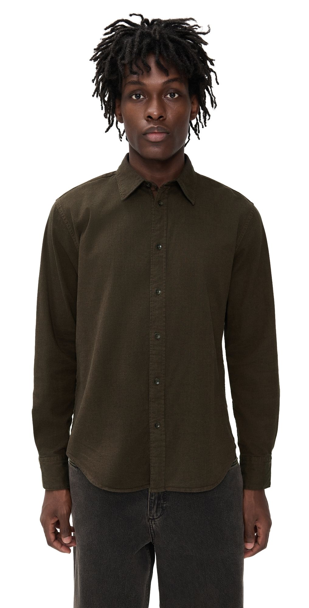 rag & bone Tomlin Stretch Dobby Shirt Dbrwn XXL