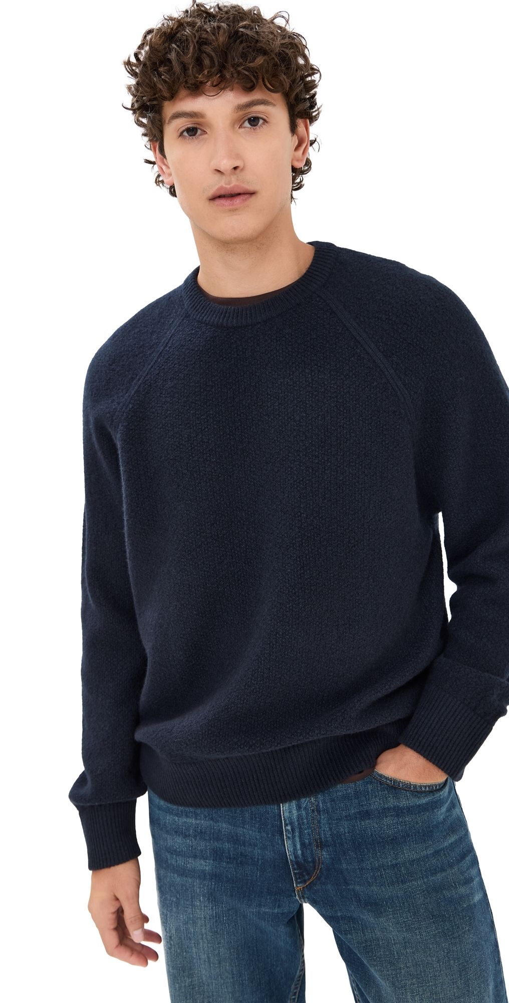 Vince Micro Boucle Crew Coastal M