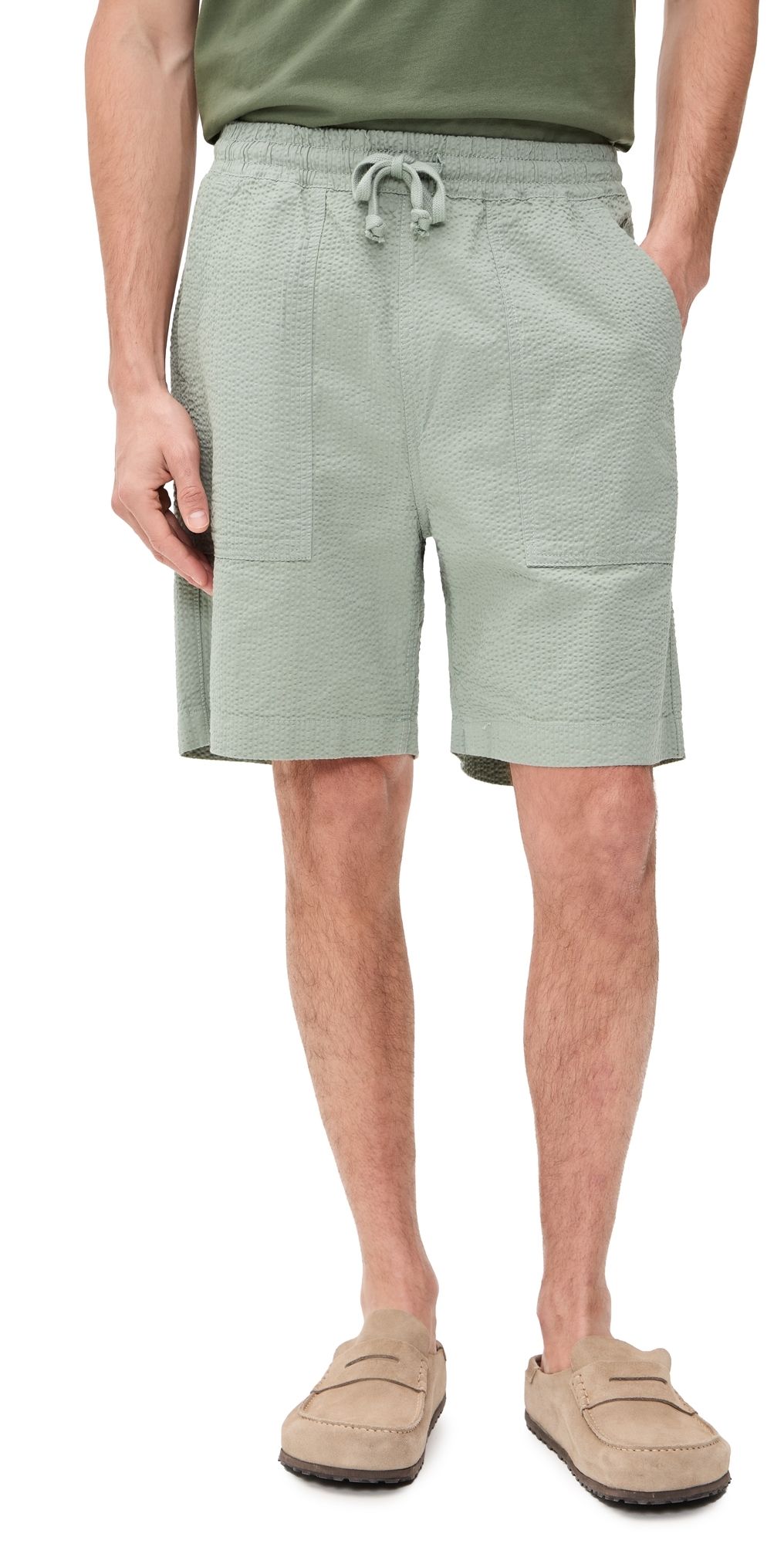 Service Works Seersucker Chef Shorts Sage L