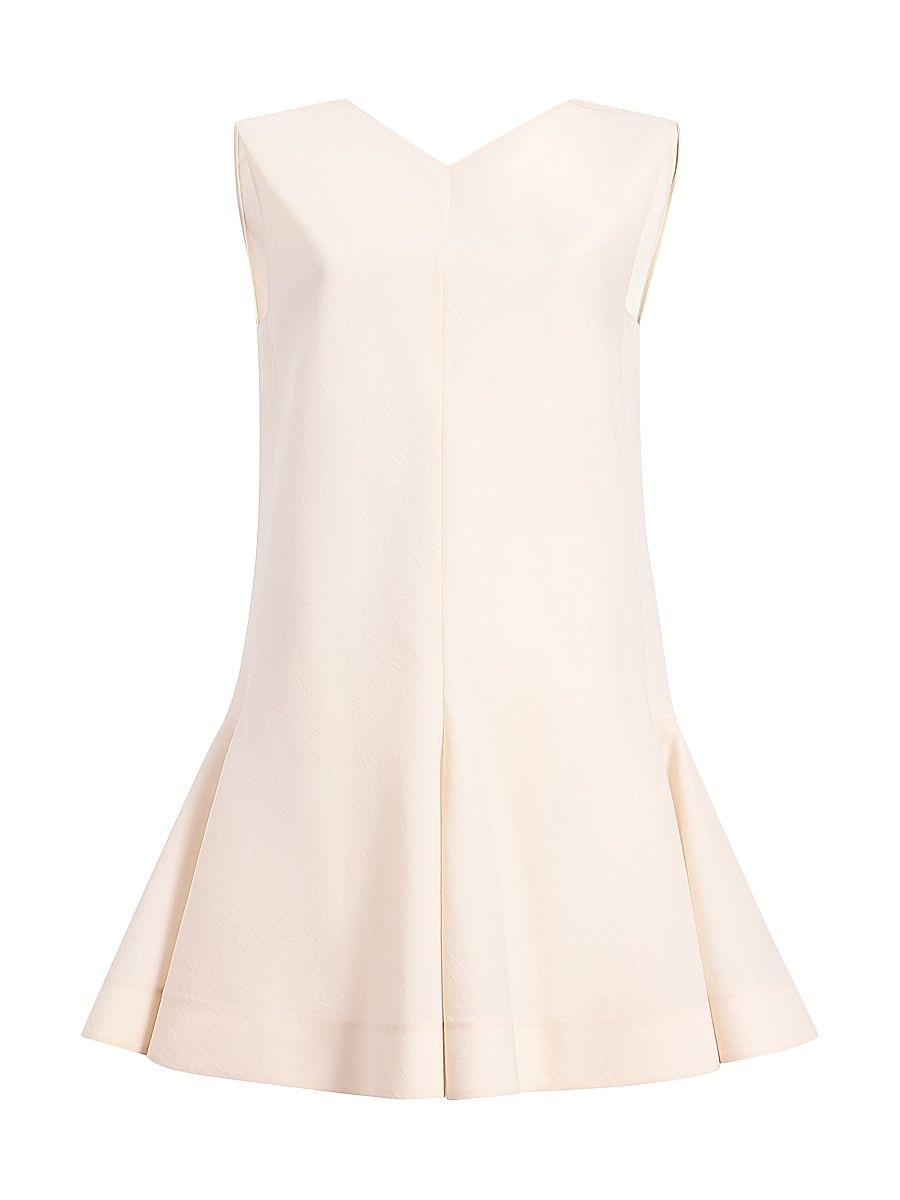 Women's Mel Silk-Cotton Fit & Flare Minidress - Natural - Size 6