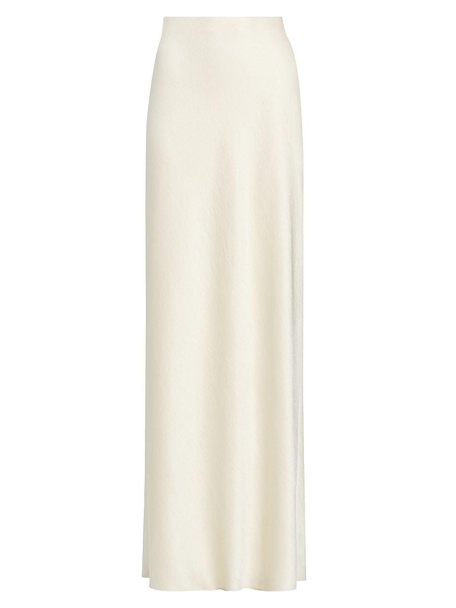 Women's Satin Bias Column Maxi Skirt - Bona - Size 8