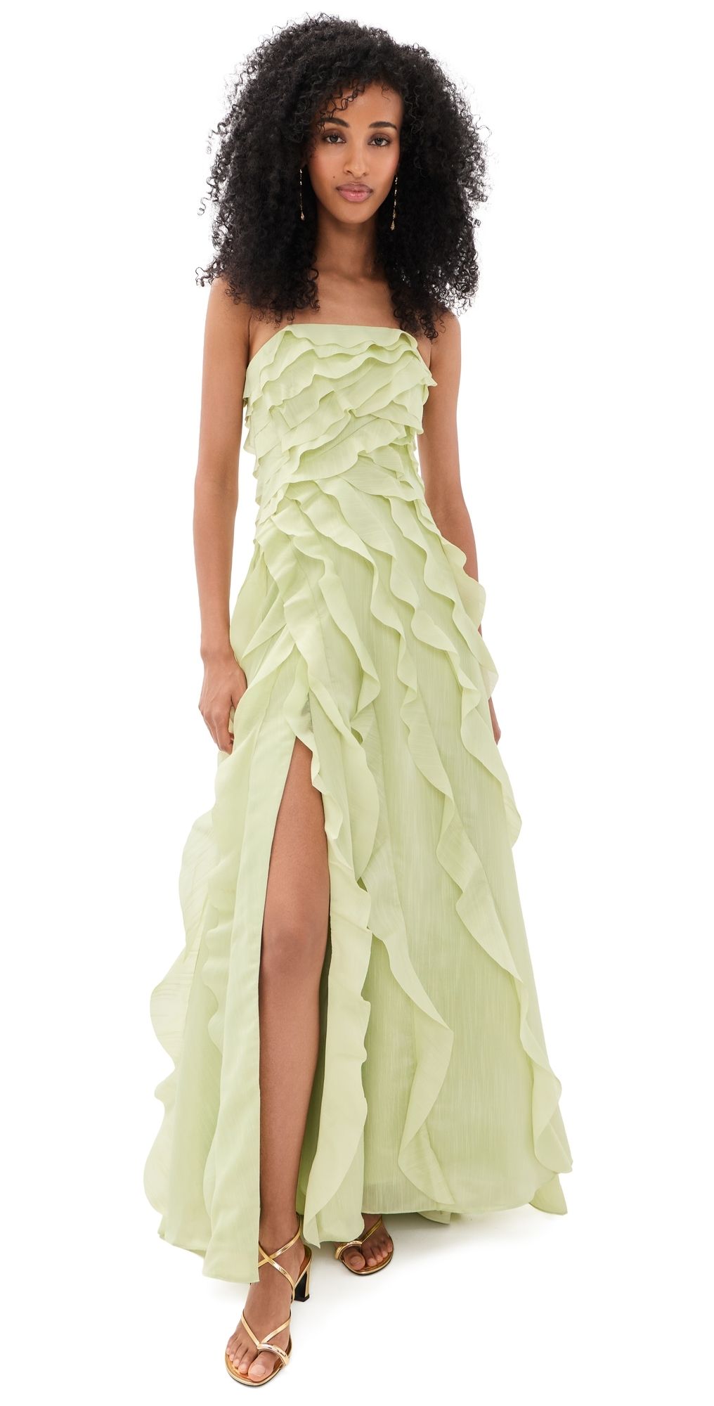 Aje Allairie Gown Sea Green 4