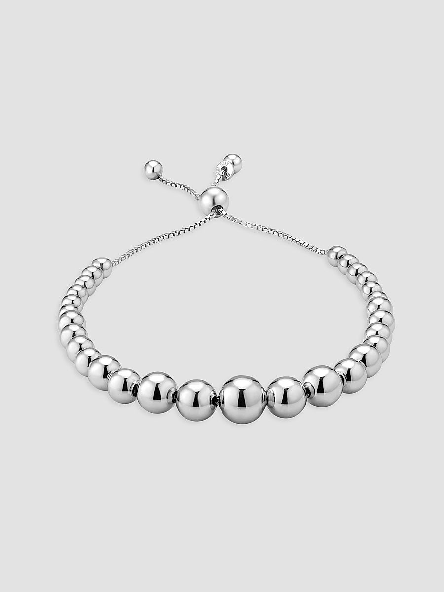 Women's Belle of the Ball Adjustable Bracelet in Sterling Silver - Silver - Size 8.5