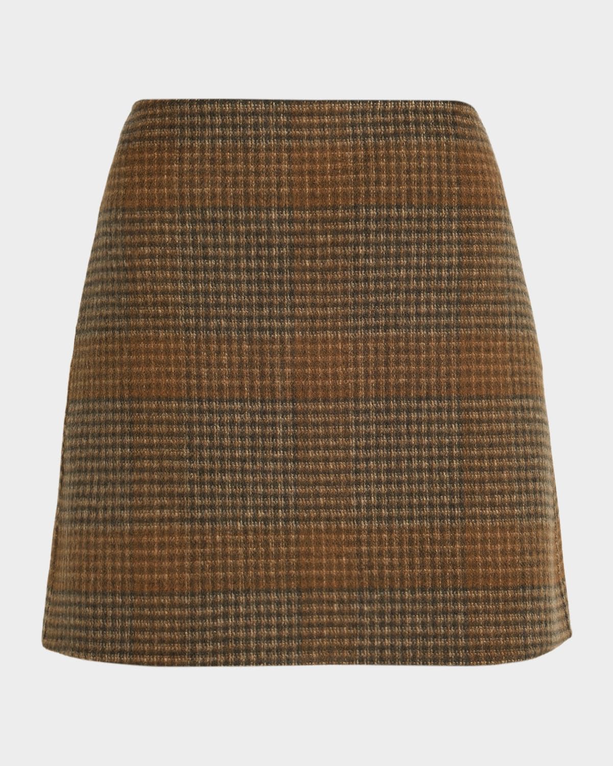 Plaid Tweed Mini Skirt