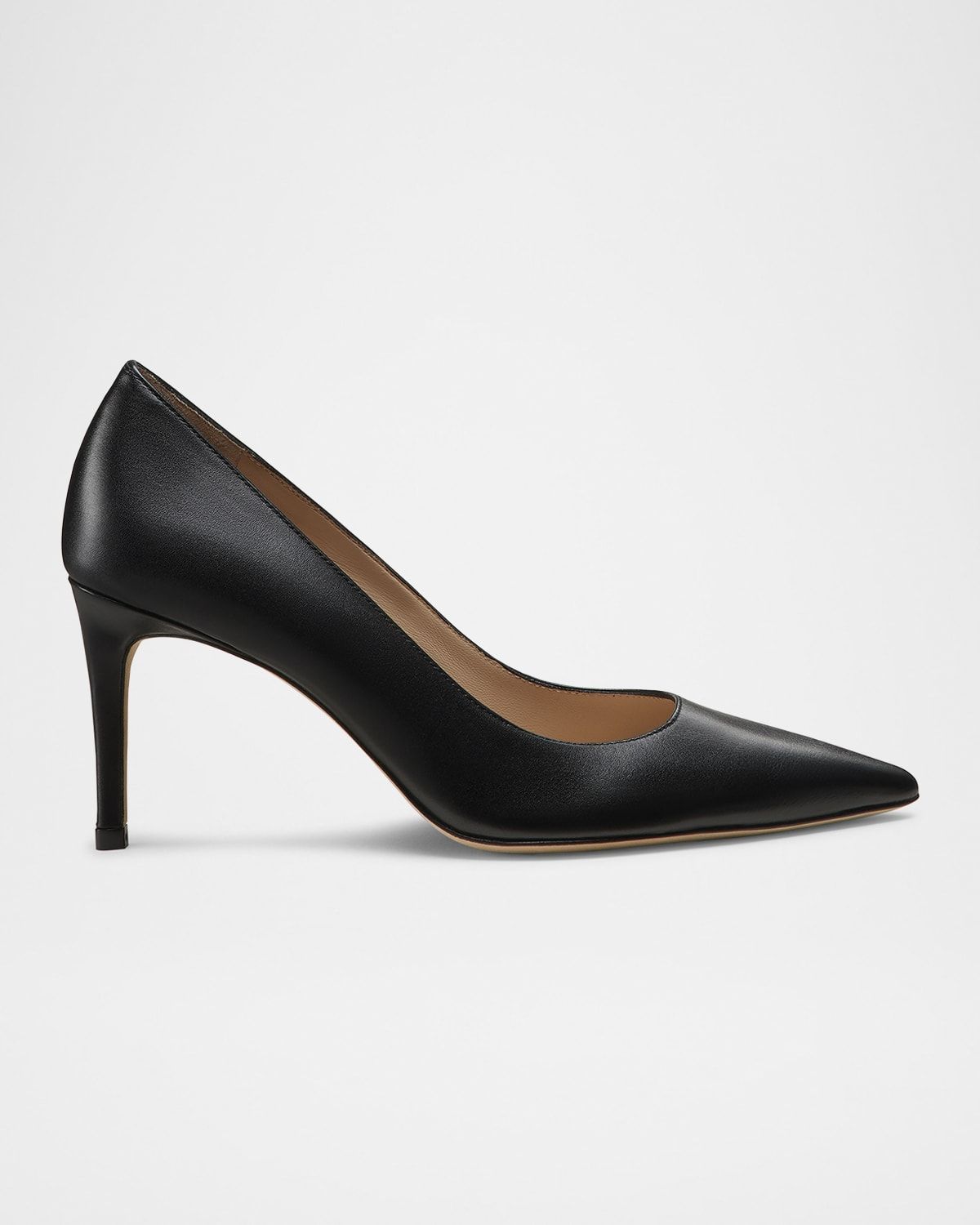 Stuart Leather Stiletto Pumps