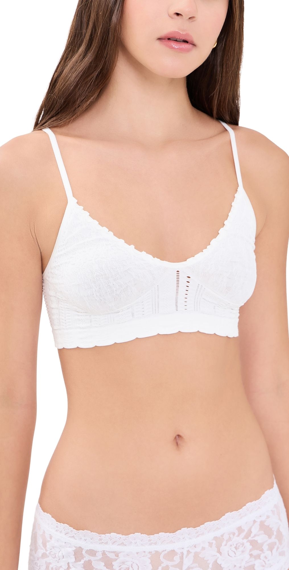 Free People Heirloom Seamless Bralette Clean Ivory XS/S