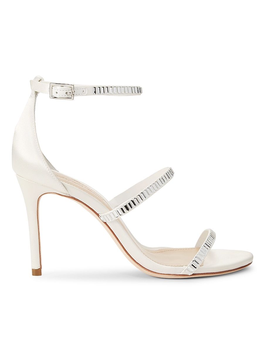 Women's Cetim Bonin Atenas 95MM Sandals - White - Size 11.5