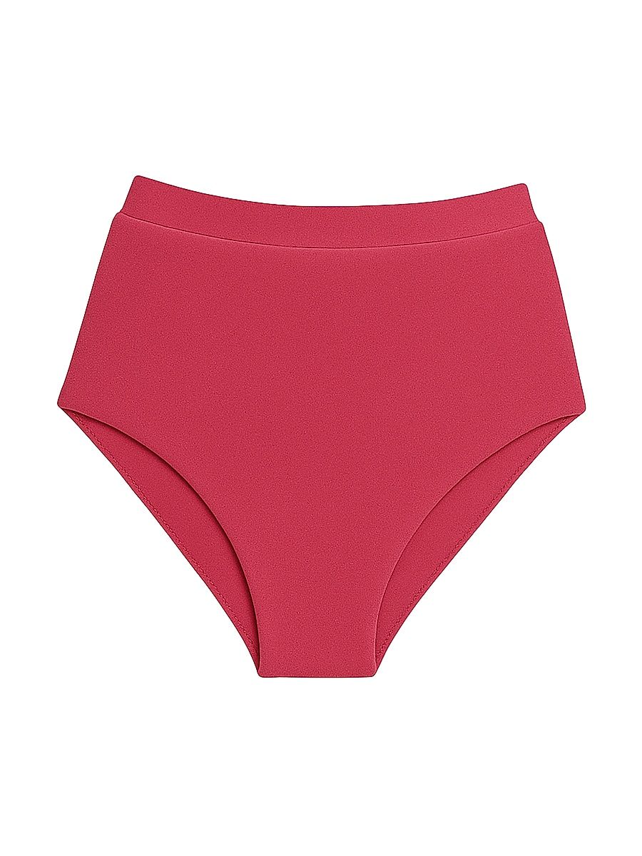 Women's Sunstone High Waist Bikini Bottom - Dark Pink - Size XS