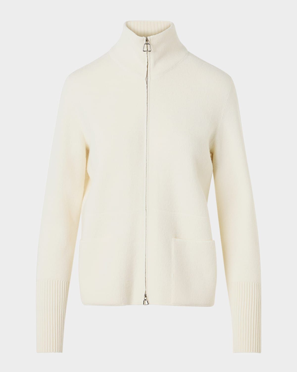 Cashmere Pique Knit Cardigan Sweater