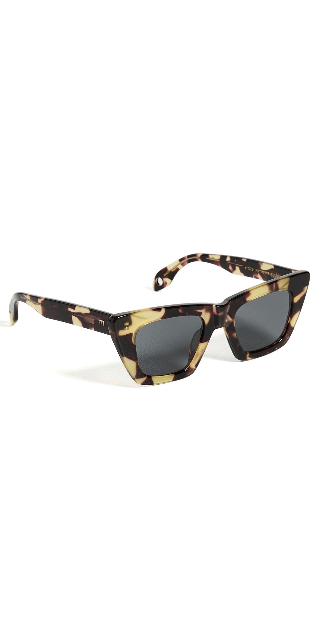 Elisa Johnson Lori Sunglasses Yellow Brown Tortoise One Size