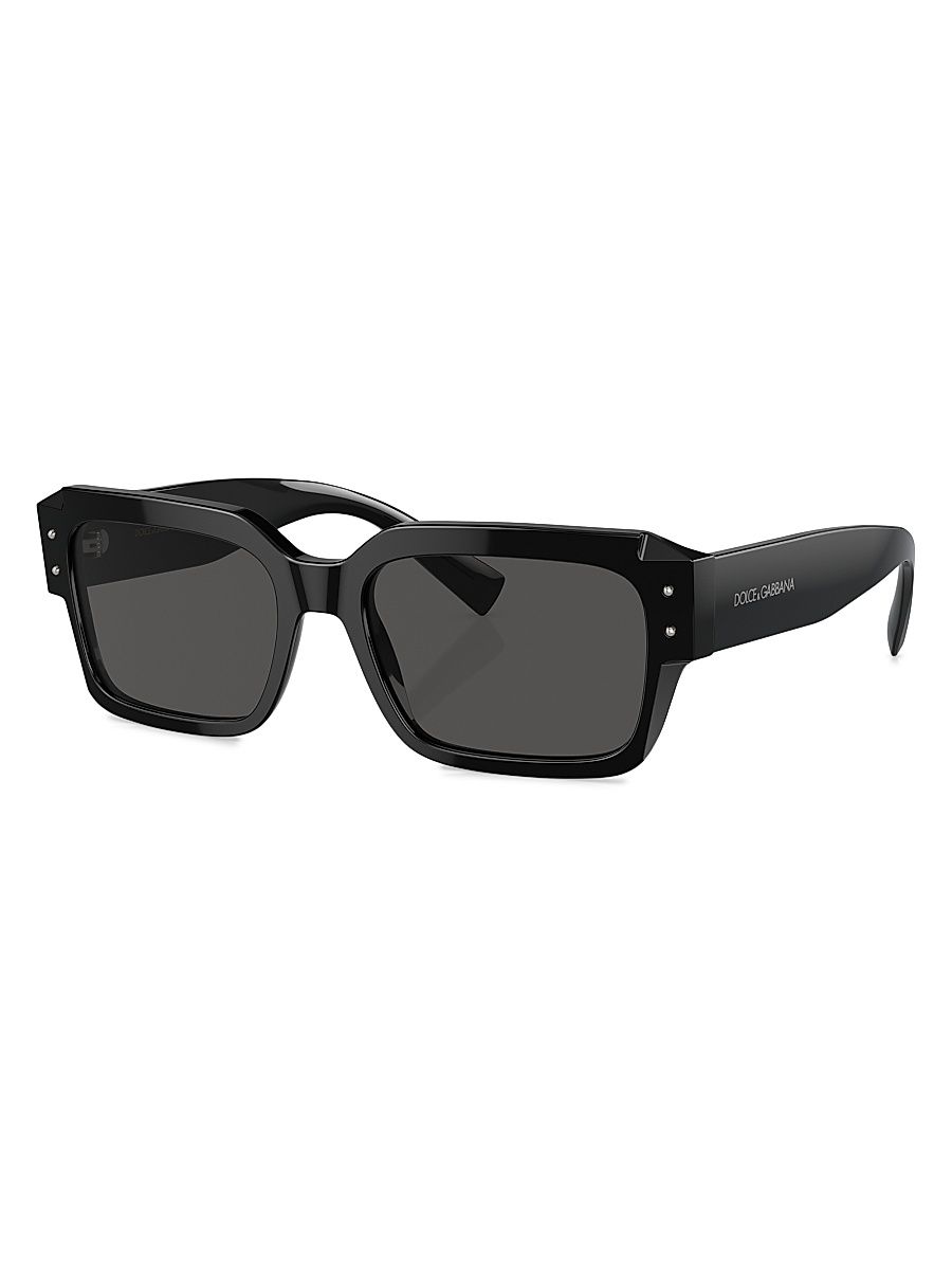 Men's 56MM Square Sunglasses - Black Dark Grey