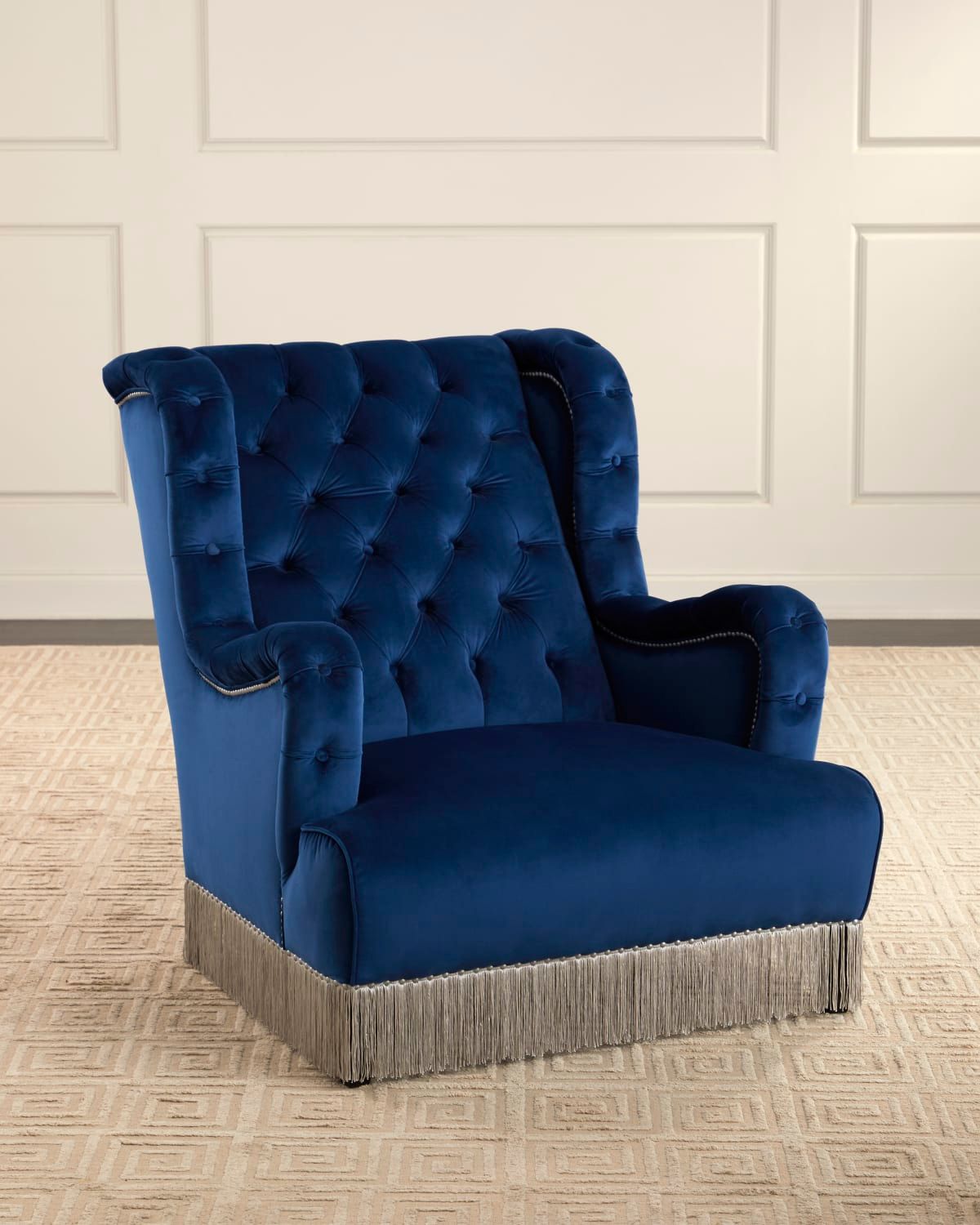 Alexander Fringed Wing Chair