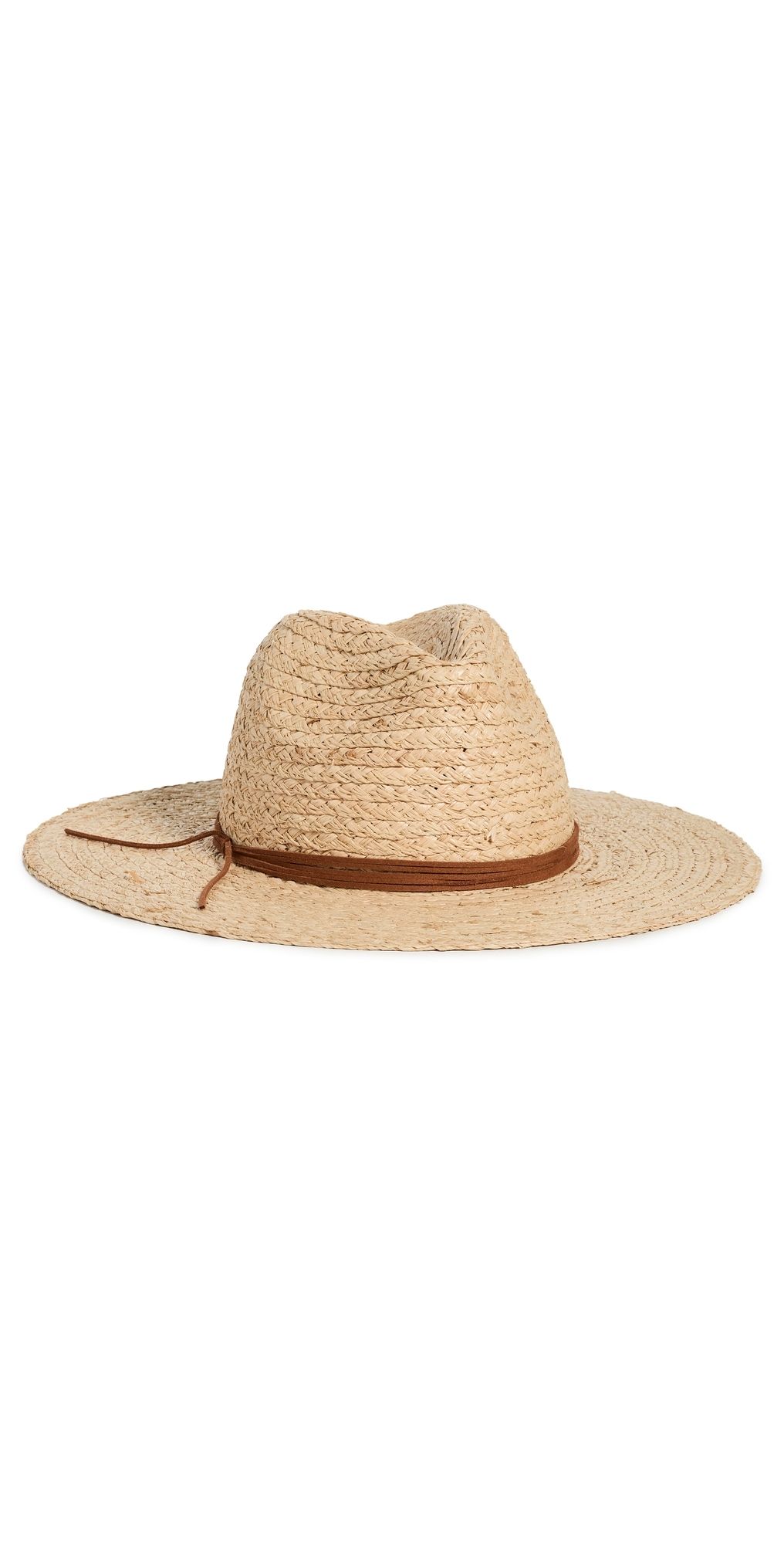 Hat Attack Braided Raffia Continental Hat Natural/Gold One Size