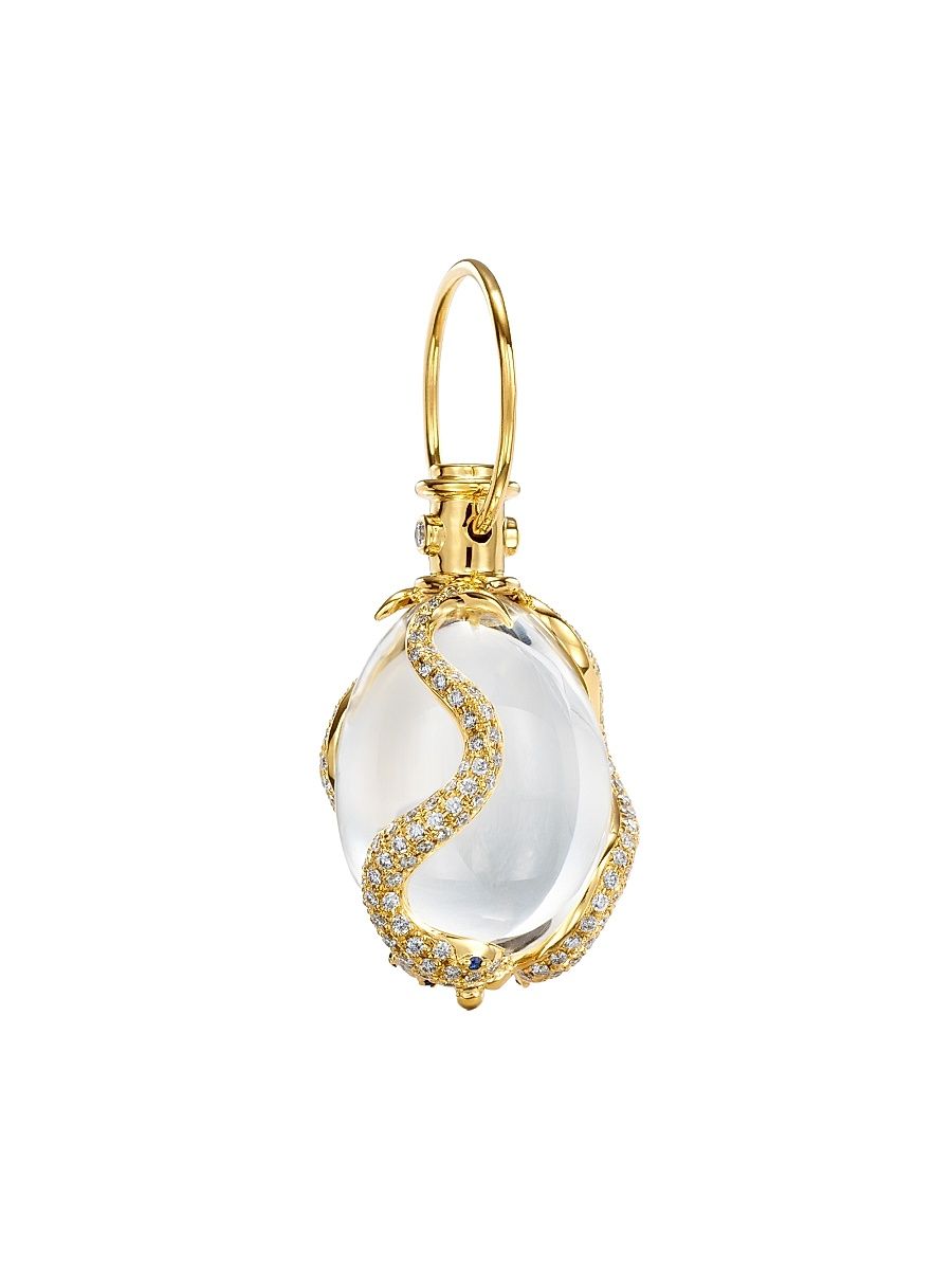 Women's Florence86 18K Yellow Gold & Multi-Gemstone Serpent Amulet - White