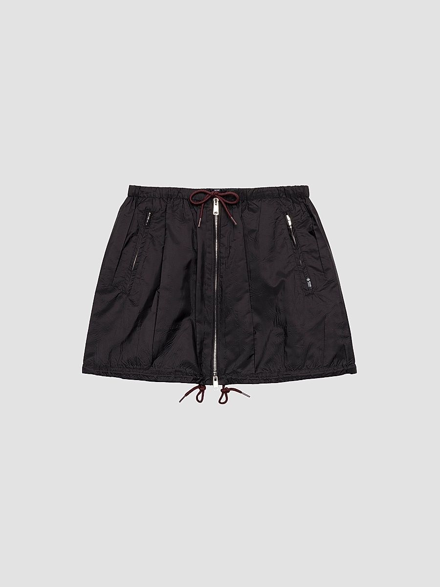 Women's Lightweight Nylon Mini-Skirt - Black - Size 10