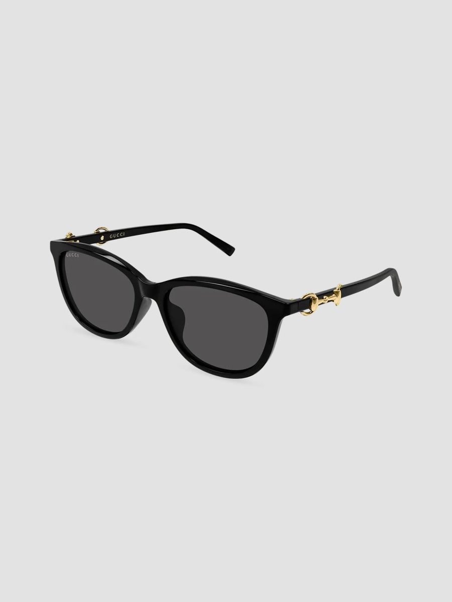 Gucci Women's Horsebit 56MM Round Sunglasses - Black