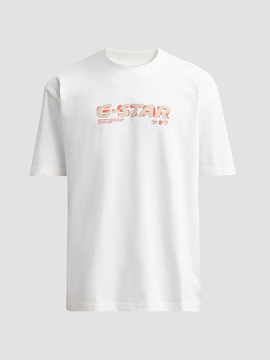 Men's Two Way Logo Crewneck T-Shirt - White - Size Small