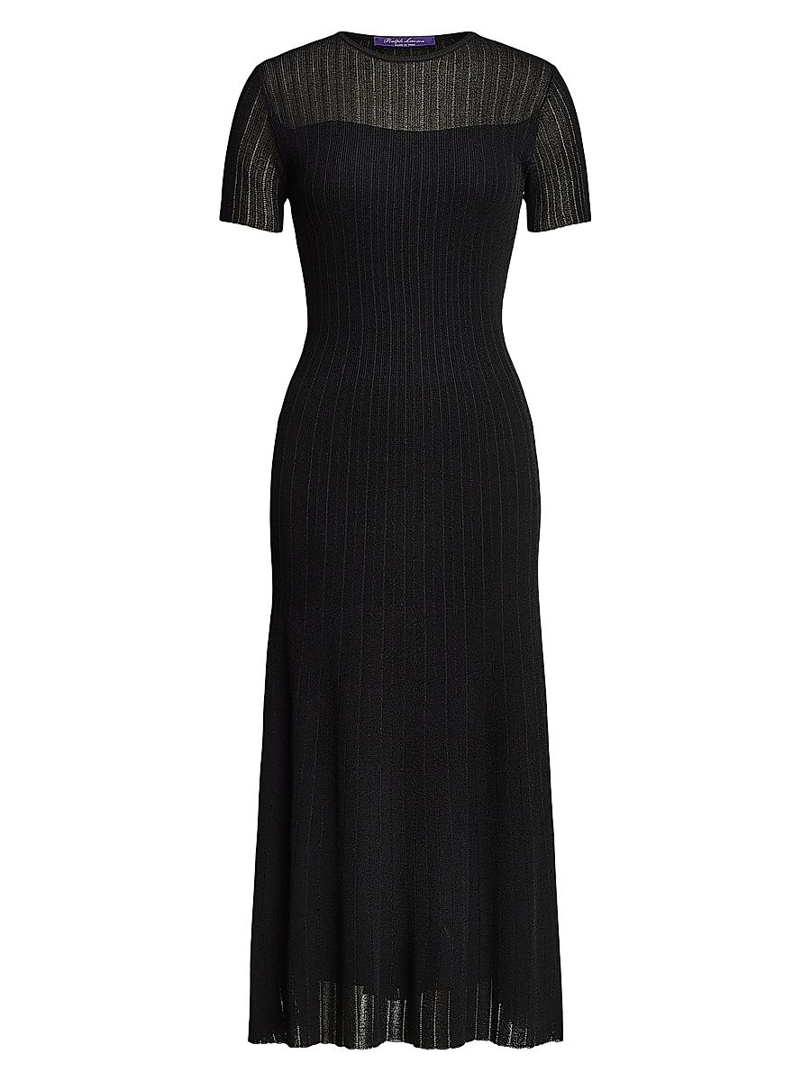 Women's Sheer Chiffon Cocktail Dress - Lux Navy - Size XS