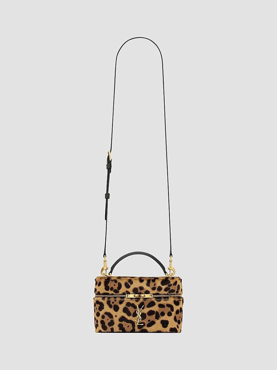 Saint Laurent Women's Gaby Vanity Bag in Pony Hair Leather - Brown Black