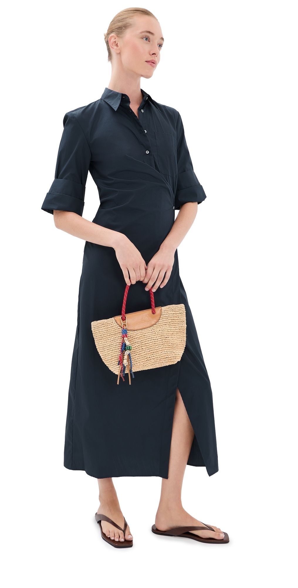 TWP New Earl Maxi Shirt Dress Midnight L