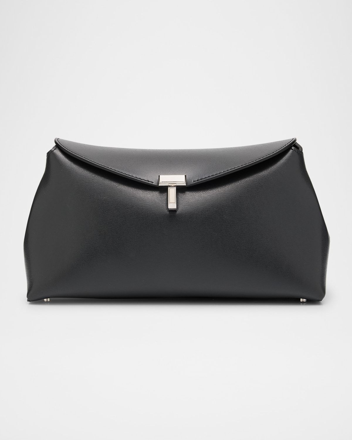 T-Lock Leather Clutch Bag