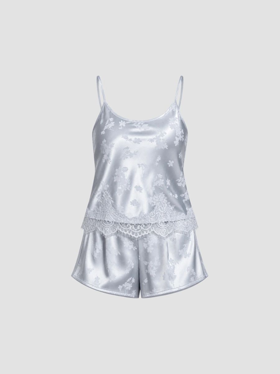 In Bloom Women's Shane 2-Piece Cami & Shorts Set - Silver - Size XL