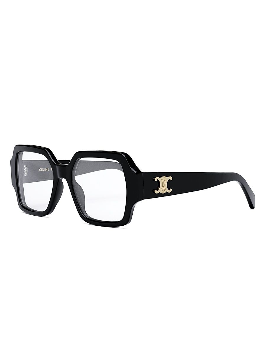 Women's Triomphe 52MM Square Optical Eyeglasses - Black