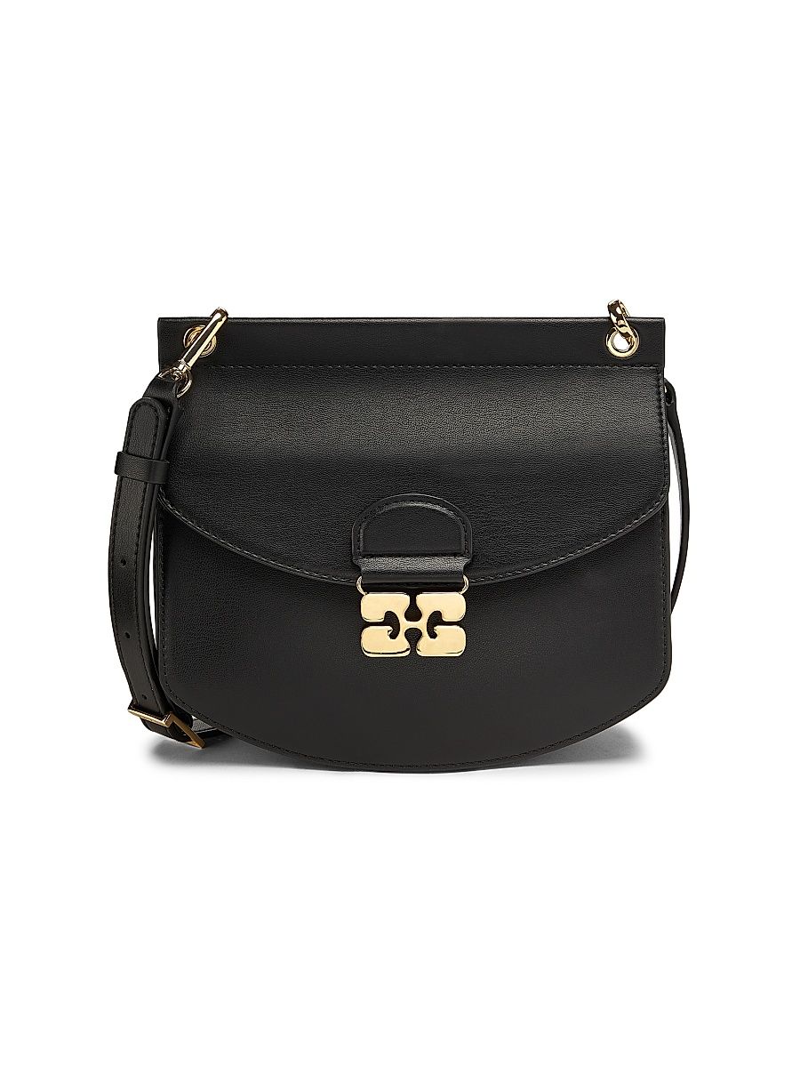 Women's Apo-G Small Leather Shoulder Bag - Black