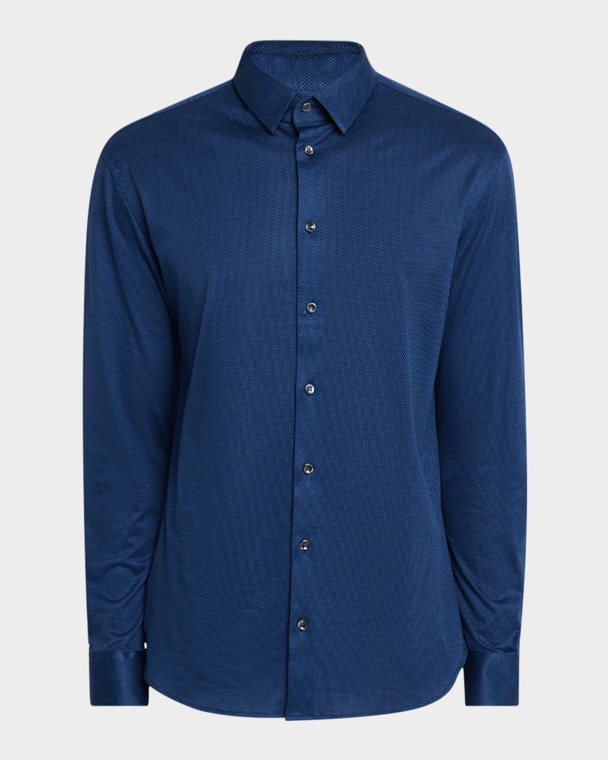 Men & apos;s Micro-Structure Jersey Sport Shirt