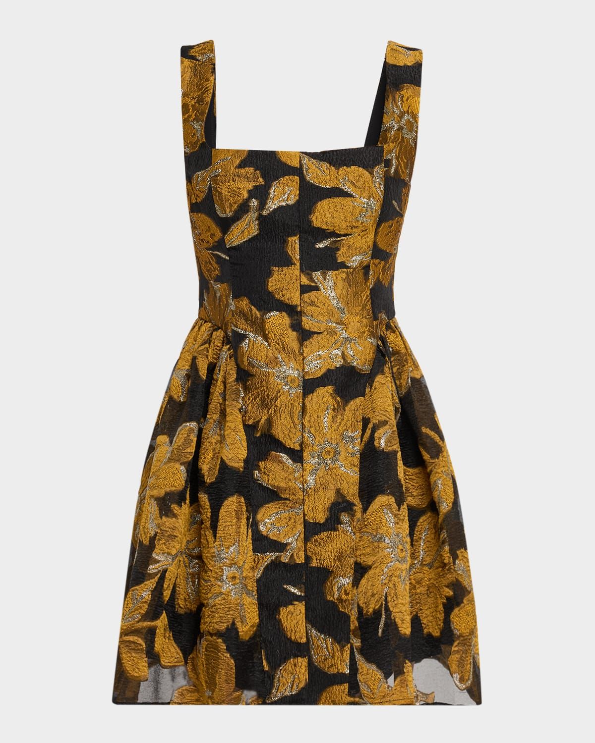 Erin Floral Brocade Fit-&-Flare Mini Dress