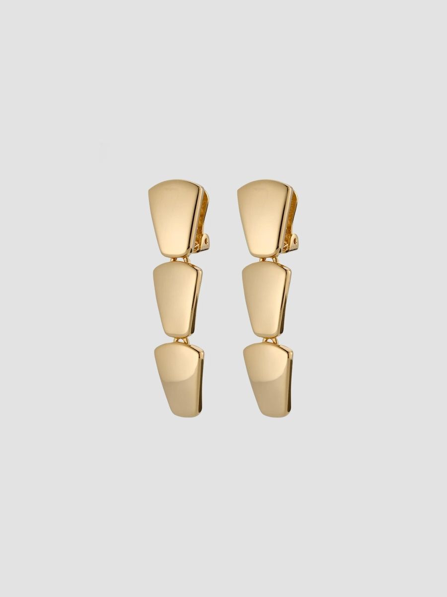 Ben Amun Women's Pueblo 24K-Gold-Plated Geometric Clip-On Drop Earrings - Gold