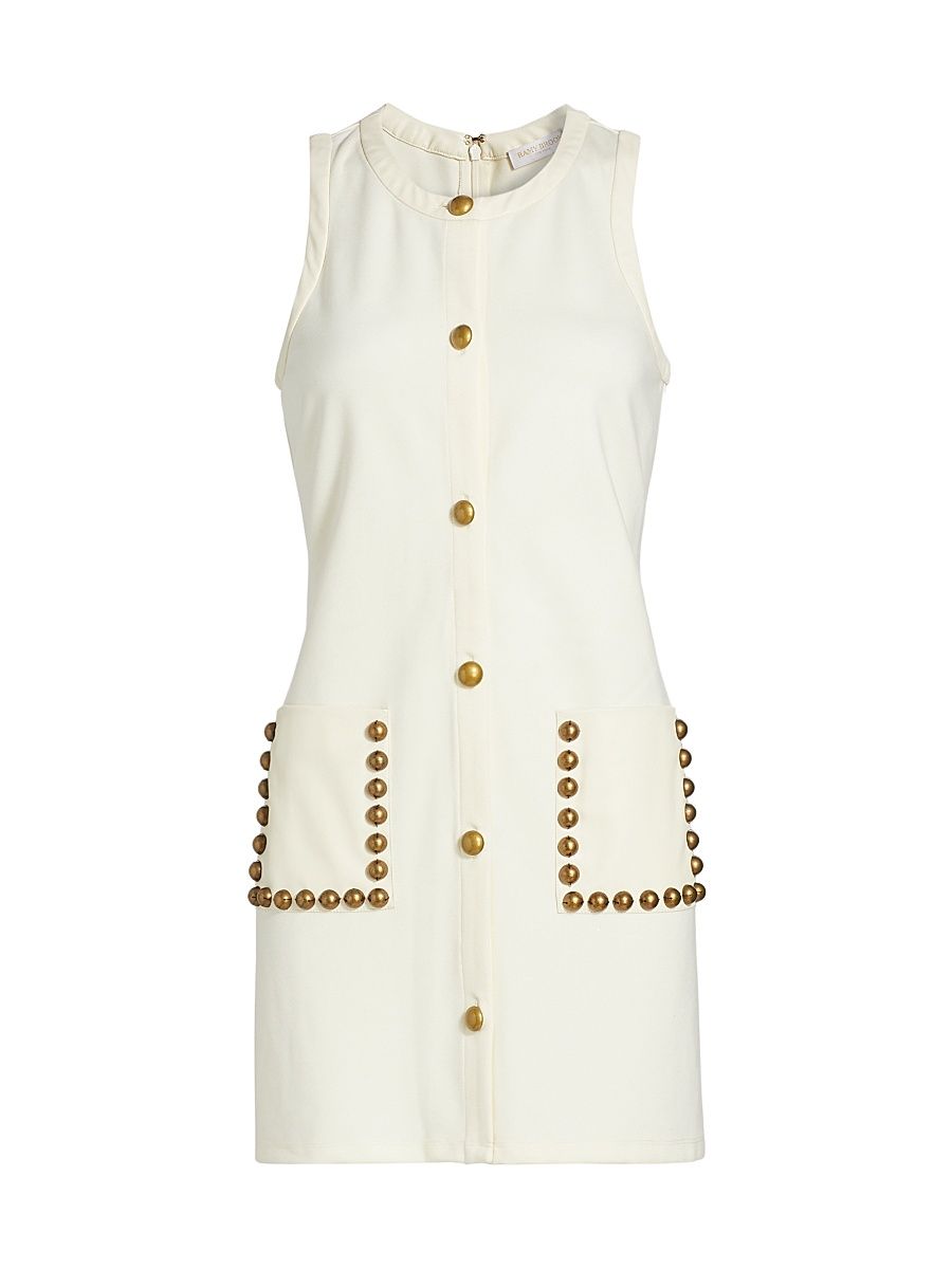 Women's Bryanna Embellished Minidress - Winter White Ponte - Size 4
