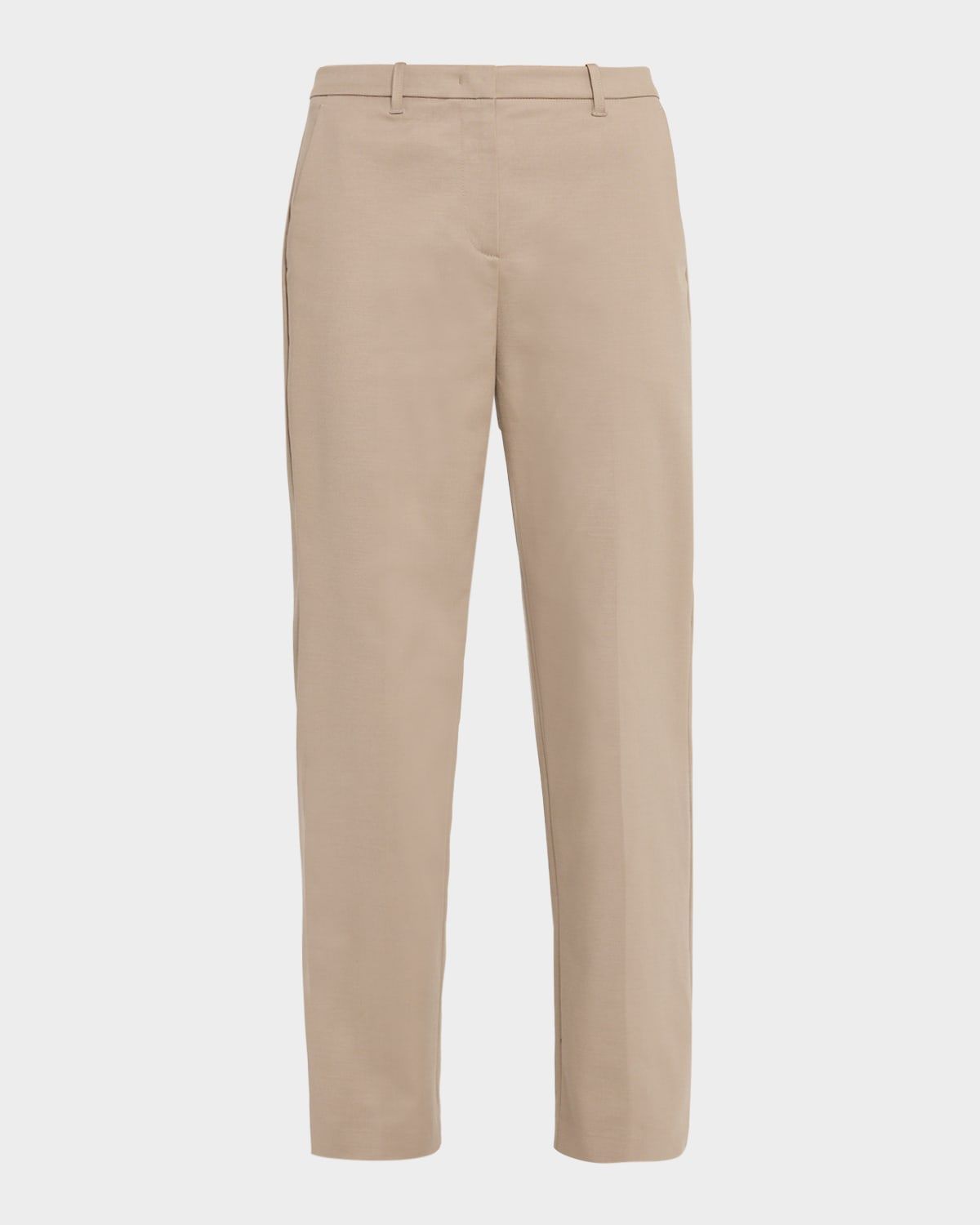Cotton Couture Straight-Leg Trousers