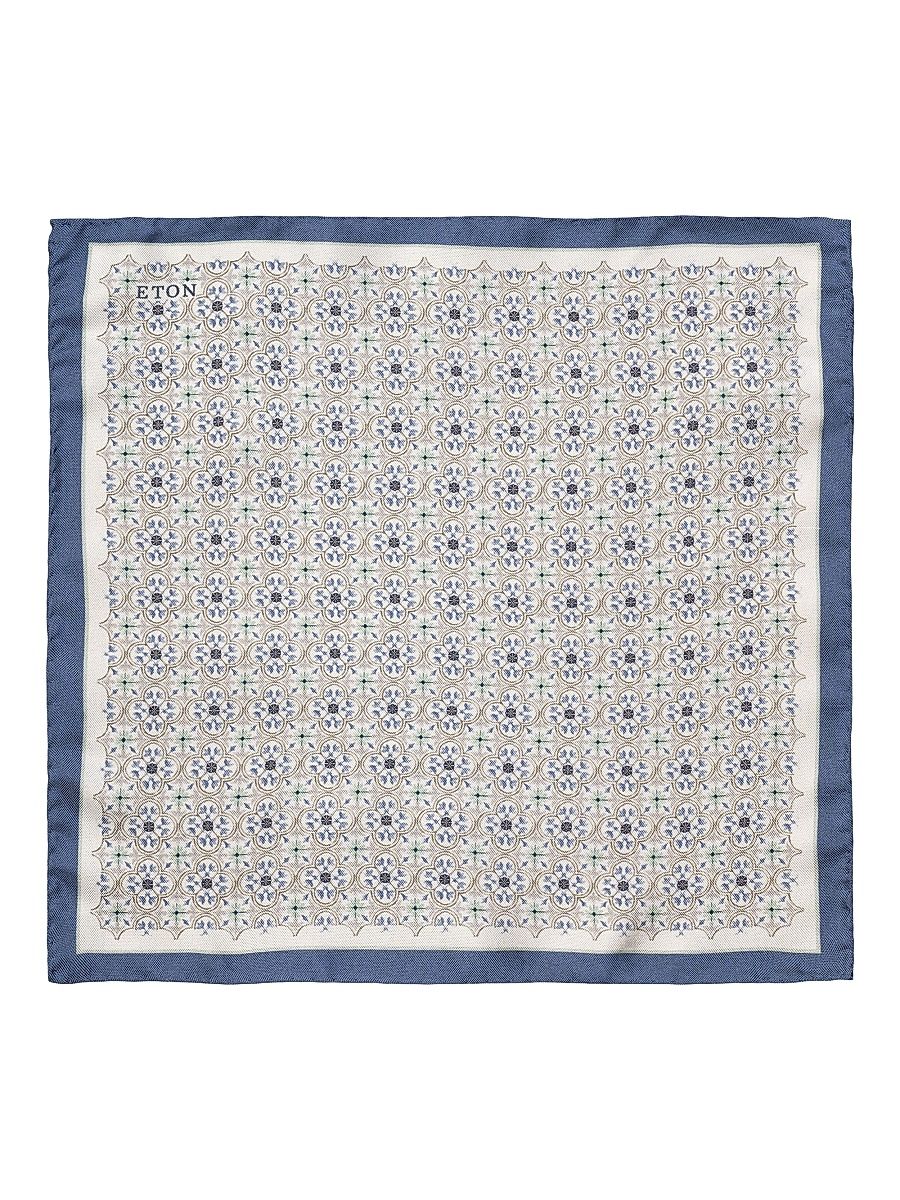 Men's Medallion Silk Pocket Square