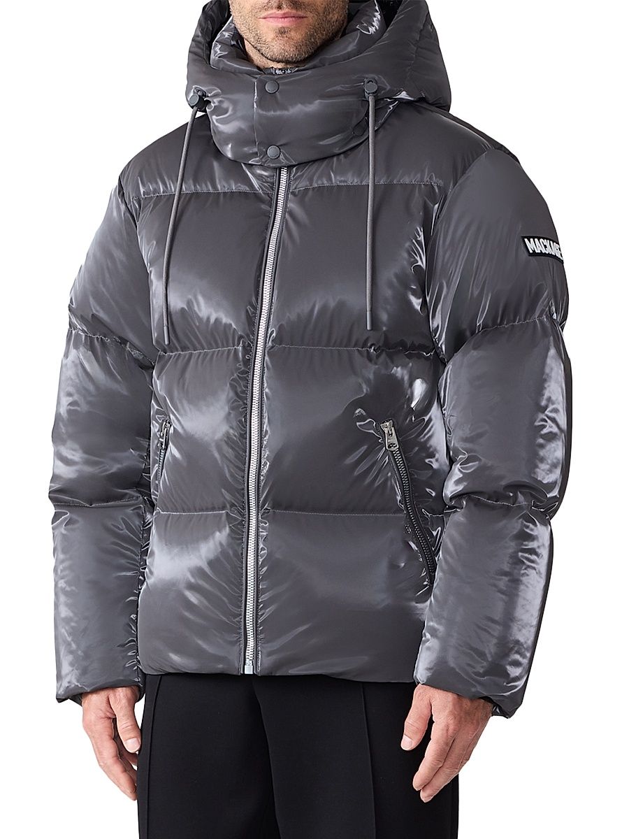 Mackage Men's Kent-GLO Hooded Puffer Jacket - Carbon - Size 46
